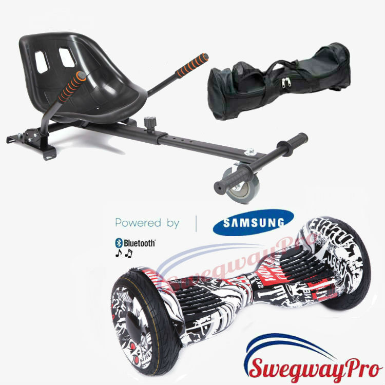 Hoverboard Hoverkart Sale Bundle Mammoth Black Graffiti X10