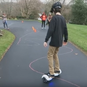 Family turn Driveway Hoverboard Racecourse