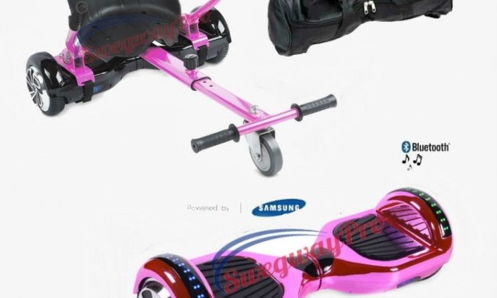 Hoverboards UK Chrome Pink Hoverboard and Kart