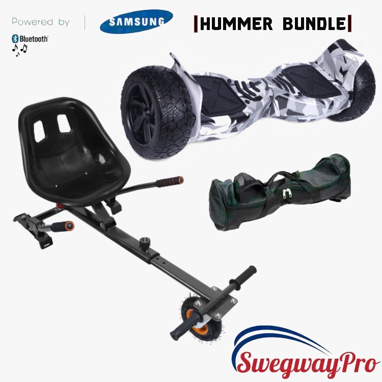 Hoverboard UK White Vortex Hummer Suspension Kart Deal